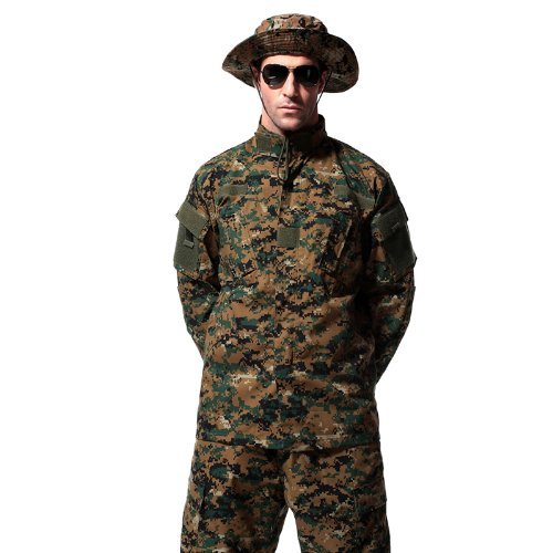 力士 丛林数码迷彩服CS套装男 美军作战服 工