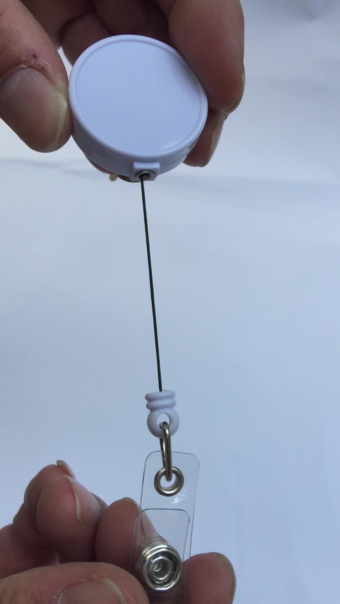 Big Logo Round Retractable Badge Holder With Epoxy Sticker Logo Buy