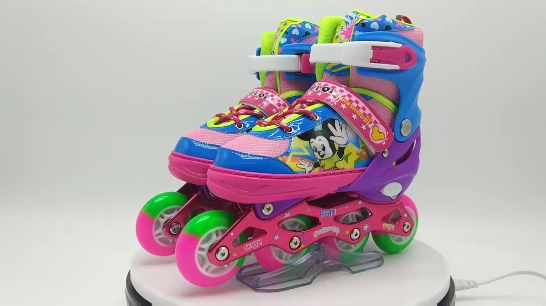 2017 Popular Patines Inline Skate Pu Wheels Professional Custom Pink