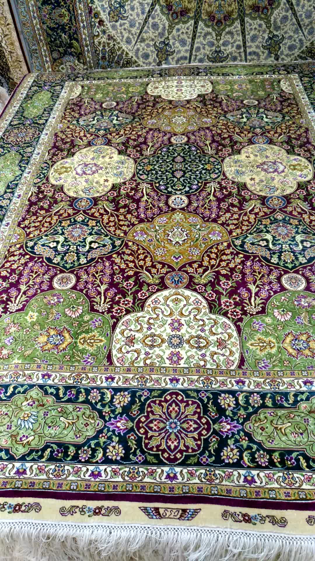 Persian Silk Prayer Rug Carpet Handmade Muslim Rugs And Carpets Iran
