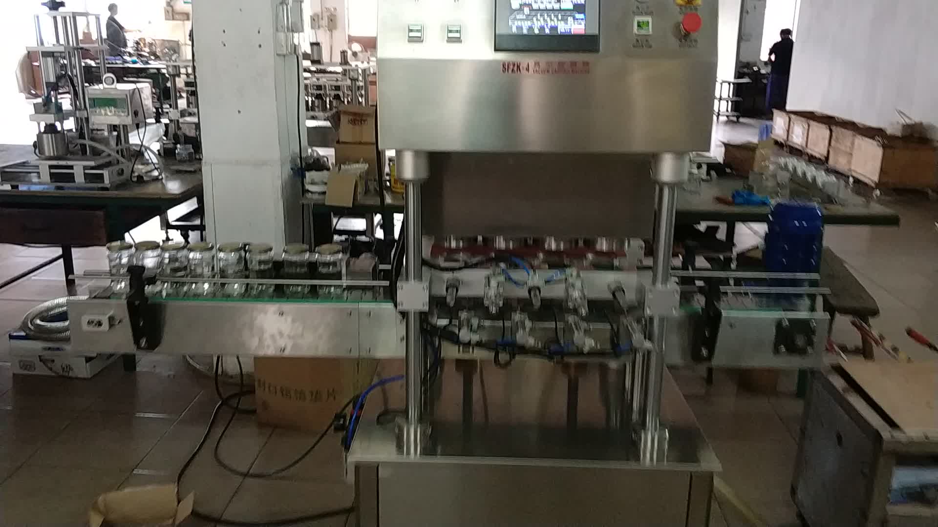 Twist Off Cap Vacuum Glass Jam Jar Bottle Capping Machine / Manual