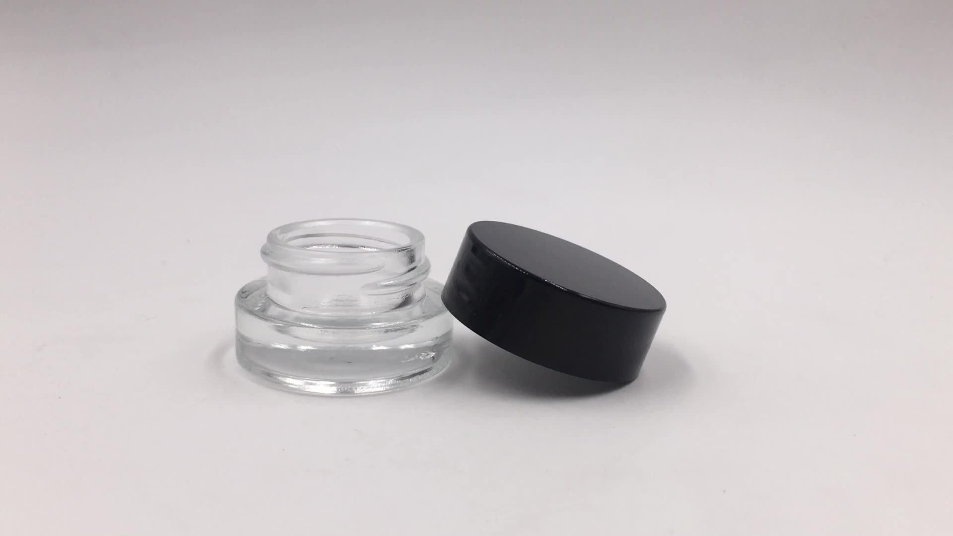 3g Eyeliner Glass Cream Jar With Black Cap Buy Eyeliner Cream Jar