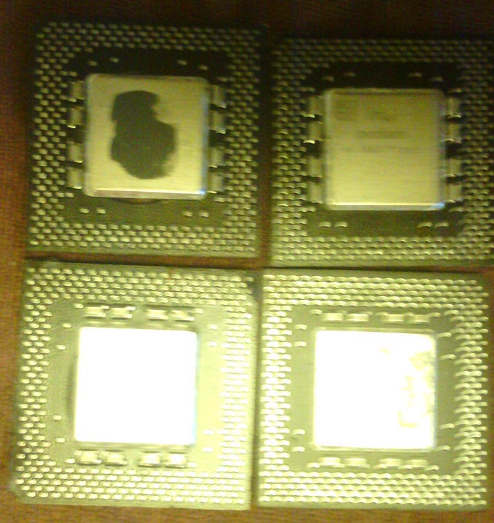 黑金刚奔腾带米cpu 镀金cpu 老cpu 古董cpu 收