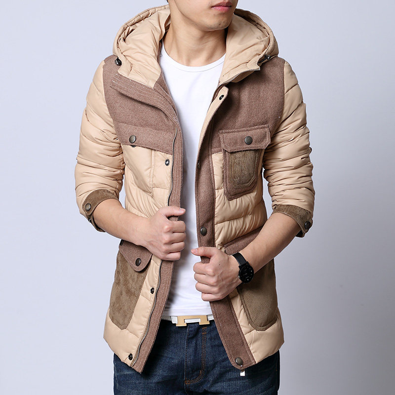 冬衣<em>外套男</em>2013新款潮冬男装外套<em>加长</em>高档毛