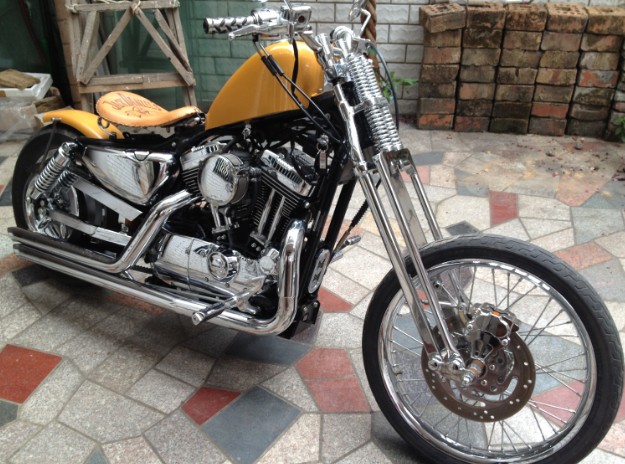 复古改装 04年哈雷1200c 复古弹簧头 哈雷机车