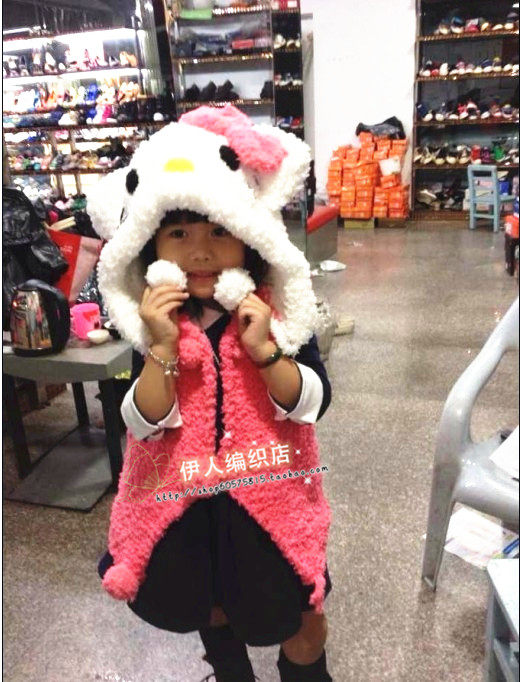 <em>编织</em>小屋绒绒线<em>编织</em> <em>kitty</em>猫<em>马甲</em>材料包 送视频