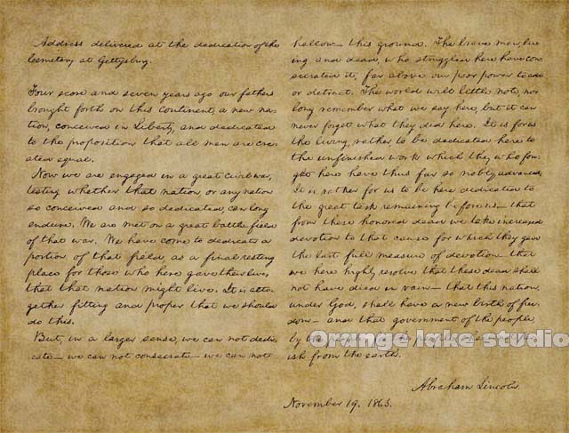 林肯 葛底斯堡演说词1863年手稿 Gettysburg A