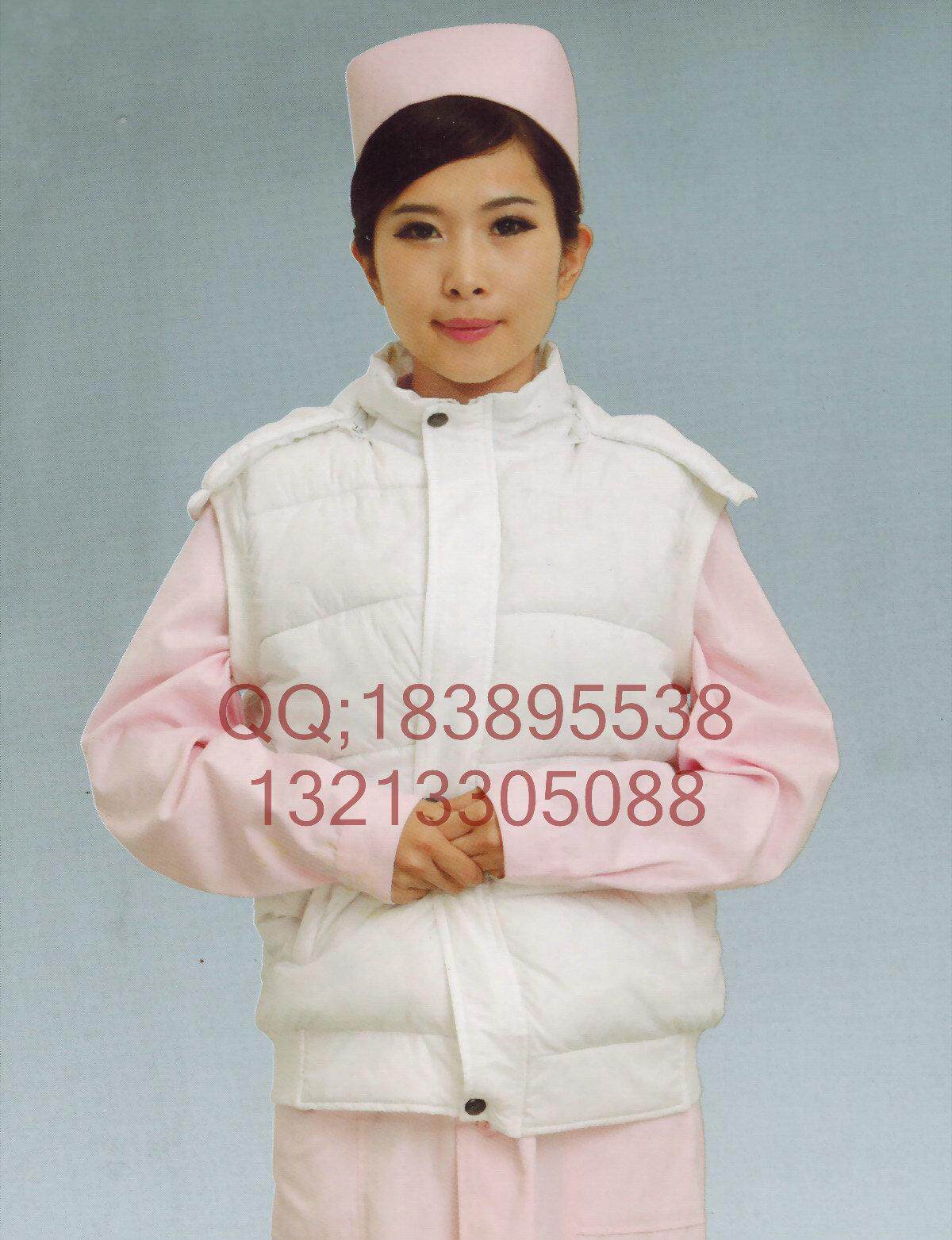 正品新款南丁格尔白色带帽护士<em>马甲</em> 100%<em>羽绒</em>