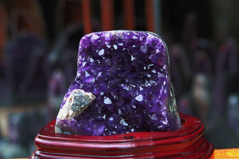 防辐射消磁乌拉圭紫水晶簇紫晶洞片紫晶块紫晶簇边角光亮1.