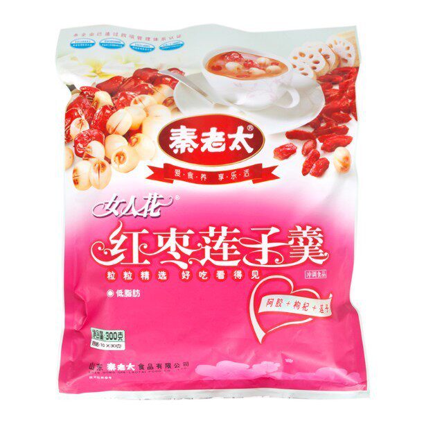 淘金币红枣莲子羹藕粉<em>秦老太女人花</em>阿胶枸杞莲