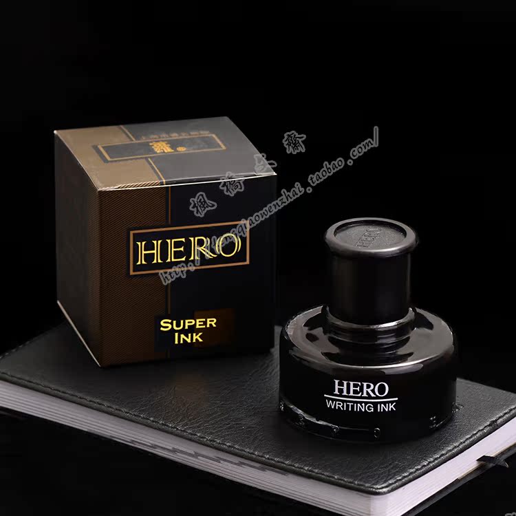 英雄HERO440高级钢笔墨水 颜料型 极黑速干非
