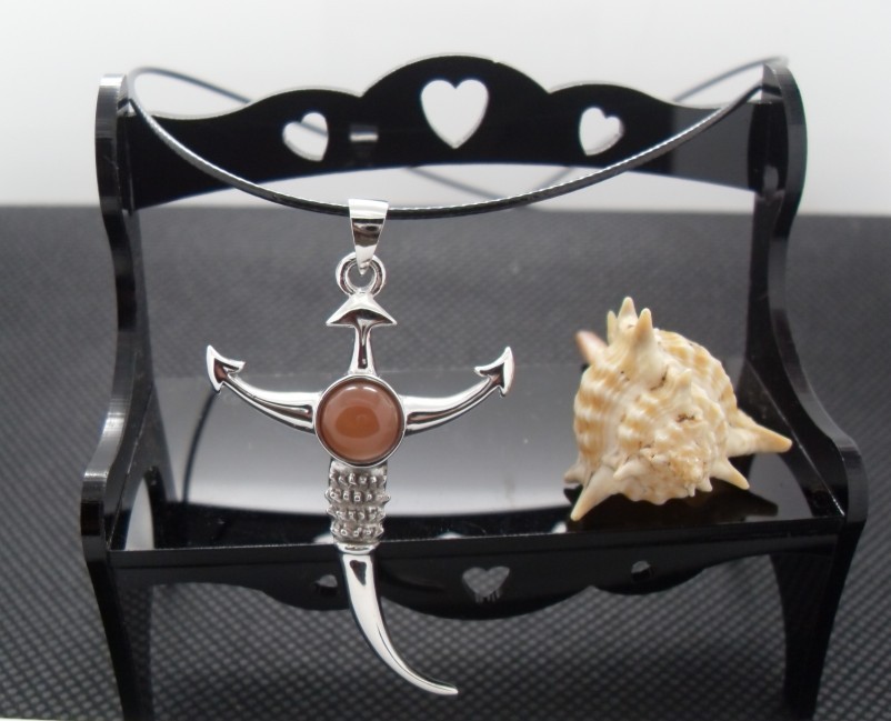 宝莲灯前传中二郎神的天眼吊坠,纯银镶嵌天然红发晶,项坠|一淘网优惠购|购就省钱