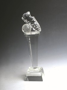 水晶足球奖杯 最佳射手奖 体育比赛颁奖用 免费