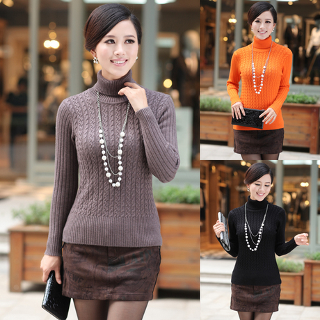 <em>女士</em>羊绒衫 <em>高领毛衣</em> <em>女士高领毛衣</em>图片
