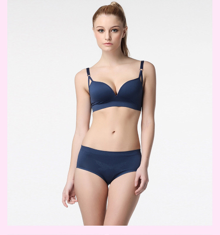 <em>文娜</em>专业无钢圈<em>运动文胸</em>无痕聚拢无缝一片式弹