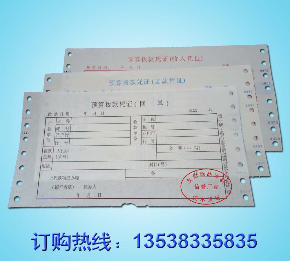三联预算拨款凭证回单\/支付凭证\/收入凭证\/凭证