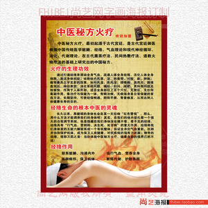 中医养生馆 海报挂图 美容院 保健 宣传画文化 