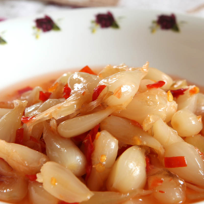 自制泡菜茭蒜头 四川私房菜 酸辣藠头 腌荞头教