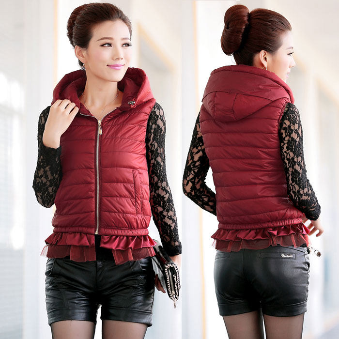 <em>羽绒</em>服<em>马甲</em>女秋冬连帽2013新款女装<em>马夹</em>30 3