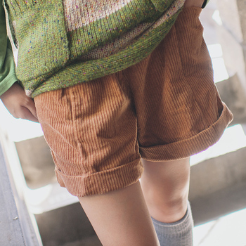 <em>短裤</em>搭配_空気猫|灯芯绒<em>阔腿</em>女<em>棉短裤</em>2013秋冬