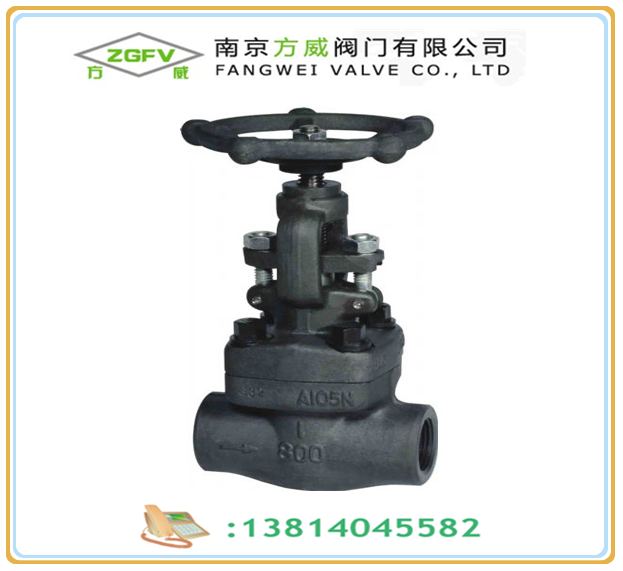 美标锻钢不锈钢内螺纹高温截止阀 J11H-150-8