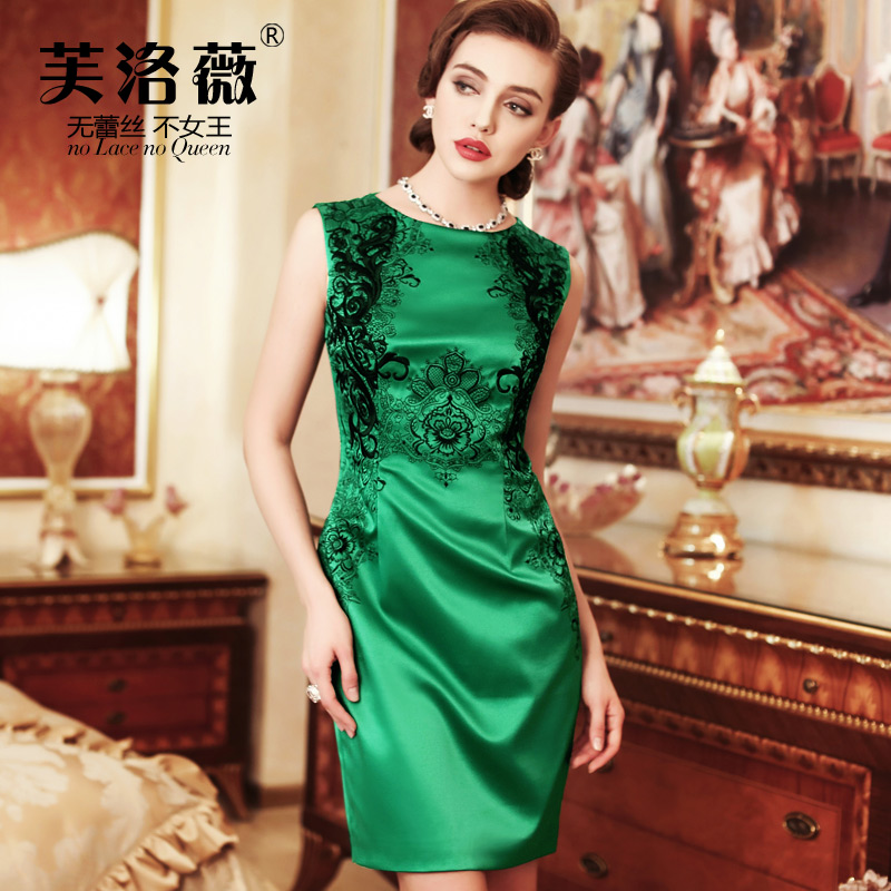 芙洛薇欧洲站2014夏装新款国际品牌高档旗袍