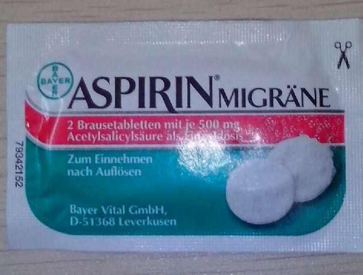 现货!德国进口 拜耳阿司匹林aspirin泡腾片 偏头