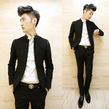 秋冬装男式休闲外套<em>潮流发型师时尚</em>服装KTV工