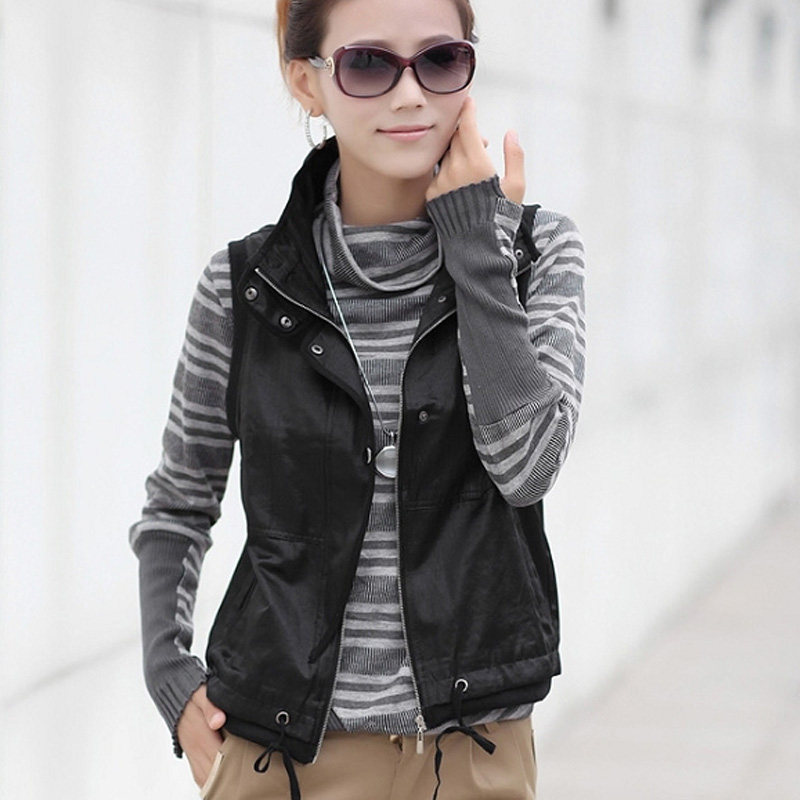 邮休闲百搭<em>原创</em>大码背心中年妇女<em>马甲</em>女<em>春秋</em>装