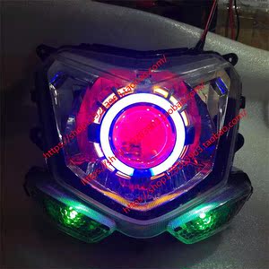 摩托车改装配件雅马哈尚领大灯总成天使眼恶魔