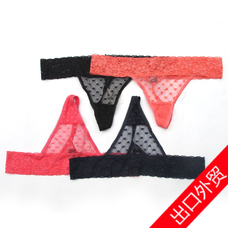女士<em>内裤丁字</em>裤T裤网纱布加肥加大胖MM中年
