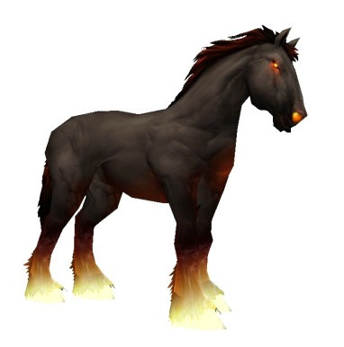【熊熊】魔兽世界/wow 术士坐骑地狱战马 纸模型
