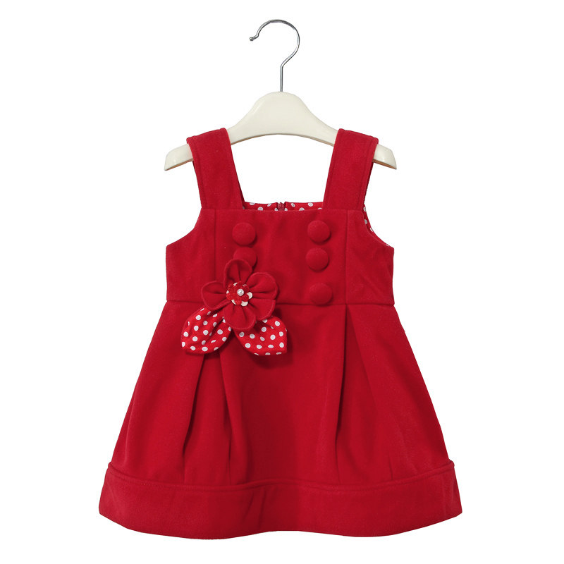 2013新款宝宝大红<em>背心裙</em> <em>女童马夹</em>裙连衣裙 宝