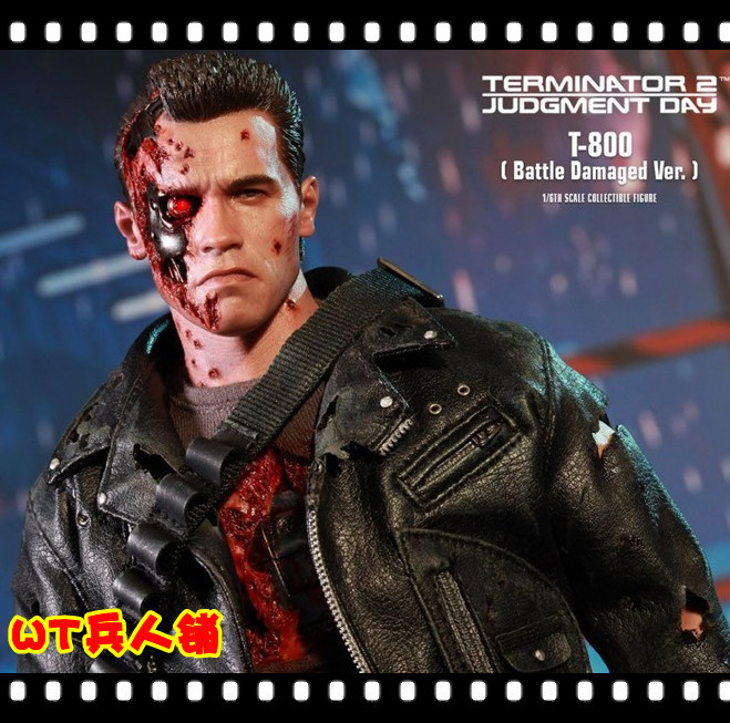 【wt兵人铺】hottoys ht dx13 终结者2 t800 战损版 阿诺 现货