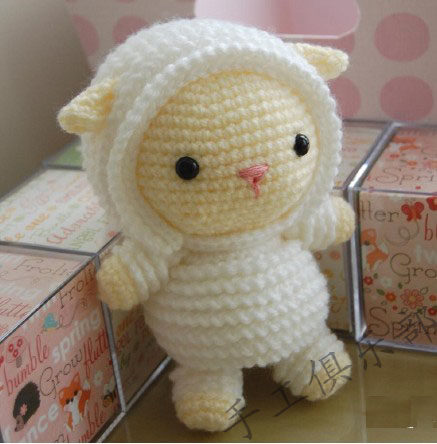 手工DIY <em>钩针</em>毛线玩偶 可爱<em>小羊</em>中文图解教程 