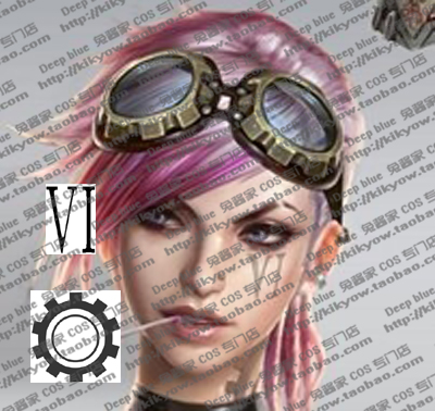 LOL英雄联盟 菲艾 VI 蔚 脸上的纹身 cosplay可