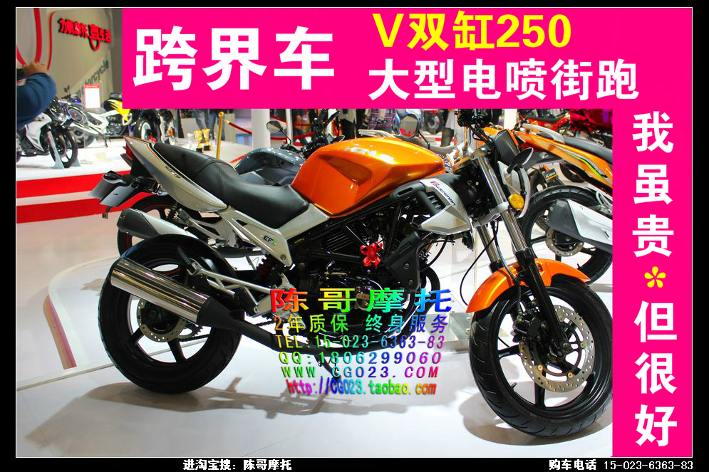 力帆电喷VTR250双缸摩托车跑车 V缸摩托跑车