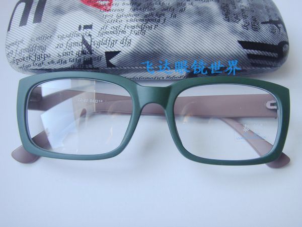 磨砂绿大框眼镜架树脂镜片配近视眼镜女生10