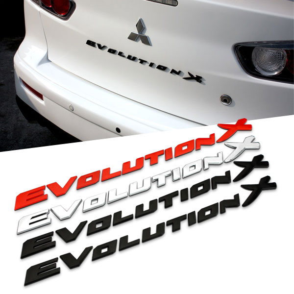 三菱车贴 翼神 菱悦v3 改装 evo evolution x 车标 立体车尾标贴