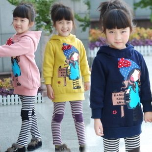 4春秋季儿童韩版新款 韩国童装加绒宝宝<em>女童</em>冬