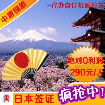 日本签证探亲\/商务\/个人旅游签证包邮办理 自由