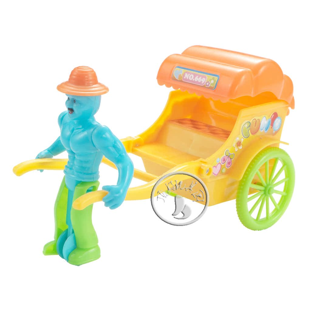 玩具车 拉线玩具车 宝宝玩具车 拉线人力黄包车
