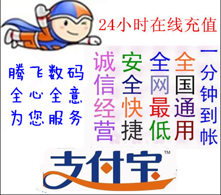 支付宝代充值 支付宝充值卡 支付宝充值100元