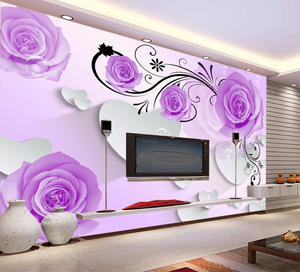 3d立体玫瑰花自粘装饰墙纸壁纸客厅卧室床头