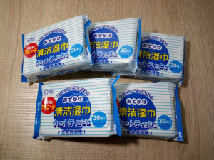 5包 消毒除菌!含食用酒精湿纸巾消毒巾 日本品