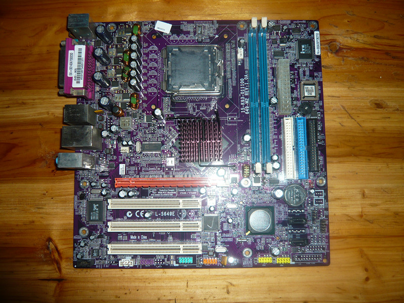 精英649-M2主板,775针DDR1内存PCI-E插槽超