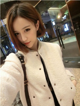 <em>外套</em>搭配_秋冬BF<em>学院风加厚</em>保暖<em>毛呢</em>棒球棉衣