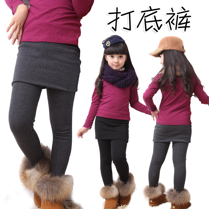 小女孩中大童裤大<em>女童</em>打底裤裙裤加绒秋冬款儿