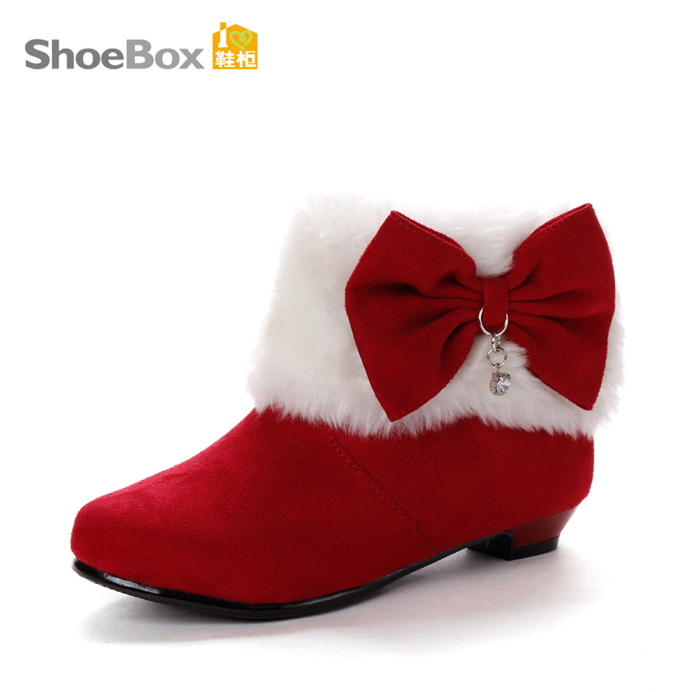 SHOEBOX鞋柜女童鞋短靴子2013新款正品Pi