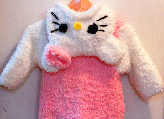 <em>编织</em>小屋<em>绒绒线编织</em> kitty猫马甲<em>外套</em>材料包 送